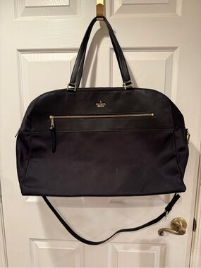 kate spade Black Nylon & Leather Duffel Bag